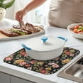 thumbnail image 2 of Microfibre Drying Mat for Kitchen Floral Collection Dish Drying Drainer Mat Absorbent Pioneer Drying Mat Washing Up for Glass, Plate & Cup 16inch X 18inch, 2 of 7