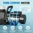thumbnail image 3 of 1.5 HP Pool Pump Inground, 6340 GPH, 115/208-230V, Self Primming In/Above Ground Pool Pump, Low Noise Swimming Pool Pump with 2/1.5" Fittings, 3 of 8