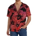 thumbnail image 1 of Fotbe Bats And Spiders Camisa Estampada de Manga Corta para Hombre, Casual de Verano, Estilo Playero, Sin Arrugas-X-Large, 1 of 5