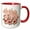Red/White, variant on 3drose, Funny Pig Out Party Piggy Cartoon, 15oz Mug