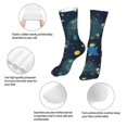 thumbnail image 3 of Goofa Space and Animals for 16in Socks, Funny Novelty Crazy Design Cotton Socks Sports Socks Knee High Socks For Men, Women,1Pairs - Gift For Working Friends, 3 of 7