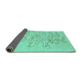 thumbnail image 2 of Ahgly Company Indoor Rectangle Abstract Turquoise Blue Contemporary Area Rugs, 8' x 10', 2 of 4