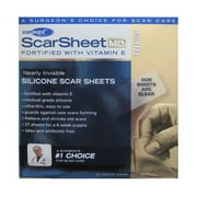 ScarGuard Scarsheet Nearly Invisible Silicone Scar Sheets, 21 Count