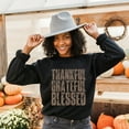 thumbnail image 4 of Thankful Grateful Blessed Block Distressed - Women's Graphic Sweatshirt, 4 of 14