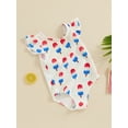 thumbnail image 6 of Aojekbee Toddler Girl Summer Swimsuit Cute Fly Sleeve Ice Cream/Floral Print Bathing Suit Baby Swimwear, 6 of 10
