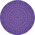 thumbnail image 1 of Ahgly Company Machine Washable Indoor Round Transitional Heliotrope Purple Area Rugs, 3' Round, 1 of 7