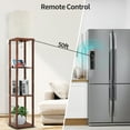 thumbnail image 3 of OUTON OUTON Floor Lamp with Shelves, 3 Color Temperature with Linenshade, Dimmable with Remote & Pull Chain Switch Control for Living Room, Bedroom-Brown, 3 of 8