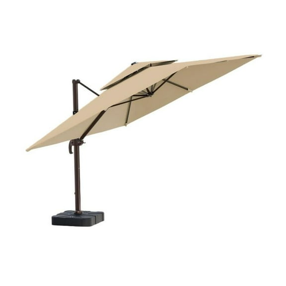 Garden Winds Custom Fit Replacement Canopy Top Cover Compatible with The Zlacuiu 10' X 13' Patio Umbrella - Upgraded Performance Riplock 350 Fabric