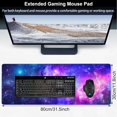 thumbnail image 2 of Deep Universe Space and Stars Desk Mat,Large Galaxy Space Gaming Keyboard Mouse Pad,Non-Slip Rubber Base Desk Pad Thick Stitched Edges Waterproof Mousepad Mouse Mat 31.5"x11.8", 2 of 6