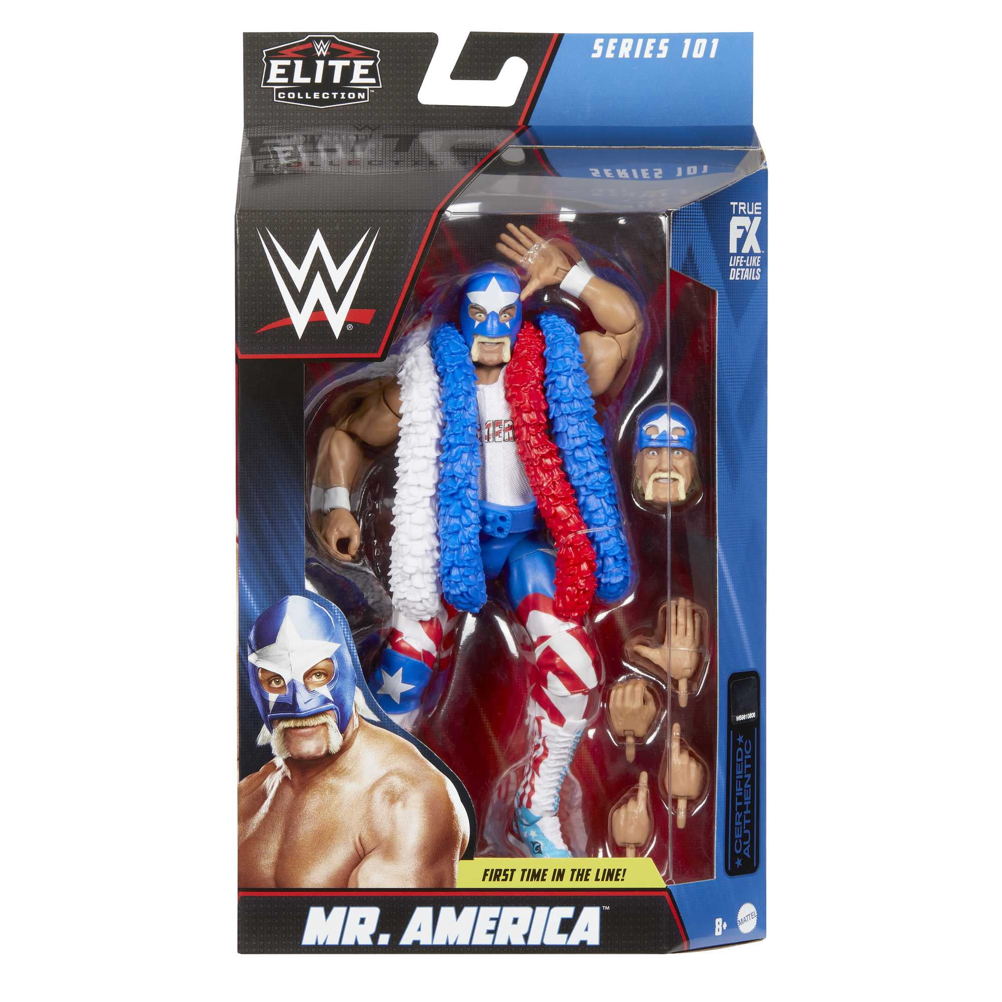 WWE Elite Collection Mr. America Action Figure with Accessories, Posable Collectible (6-inch)