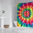 thumbnail image 2 of Colorful Rainbow Tie Dye Spiral Pattern Shower Curtain 72"x84" ,Bathroom Decorative Shower Curtains Set with 12 Hooks,Modern Waterproof Washable Shower Curtain, 2 of 6