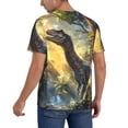 thumbnail image 2 of Hirioo Sunshine Jungle Dinosaur for Men's Baseball T-shirt Shirts Short Sleeve Casual Summer Button Stretch T Shirts,Size S-4XL-XX-Large, 2 of 7