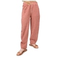 thumbnail image 2 of Straight Leg Pants for Women Straight Leg Comfy Elastic Waist Casual Trousers, 2 of 7