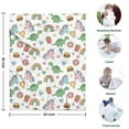 thumbnail image 4 of White Cartoon Dinosaurs Unicorns Pattern Blanket,Comfortable Soft Flannel Throw Blanket,All Season,Warm Lightweight Blankets for Sofa Bed Couch Living Room Chair,30"x40", 4 of 4