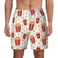 thumbnail image 2 of Picia Popcorn pattern Mens Swim Trunks with Compression Liner Stretch Beach Shorts Quick Dry with Zipper Pockets No-Chafing Board Shorts-Large, 2 of 9