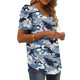 thumbnail image 4 of Camiseta informal de verano para mujer, cuello en V, manga abullonada bonita, jersey estampado de manga corta, blusa, Tops Fridja ghk4046, 4 of 7