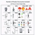 thumbnail image 4 of LOVEVER 263Pcs Fishing Gear Set Compact Fishing Tackle Box Essential Fishing Accessories for Saltwater and Freshwater, 4 of 8
