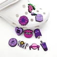 thumbnail image 5 of (Color morado) 10 piezas de accesorios para zapatos de fútbol, ​​accesorios para zapatos de dibujos animados, utilizados para zapatos perforados, pulseras, fiestas, decoración de bricolaje., 5 of 5