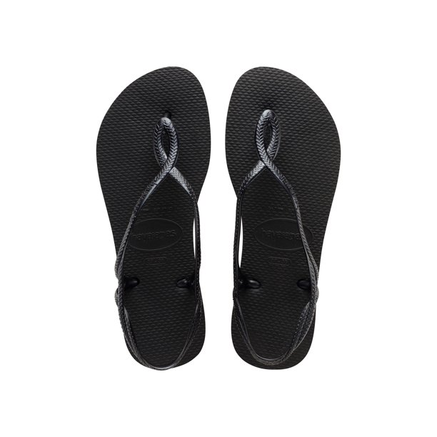 havaianas luna sandals black