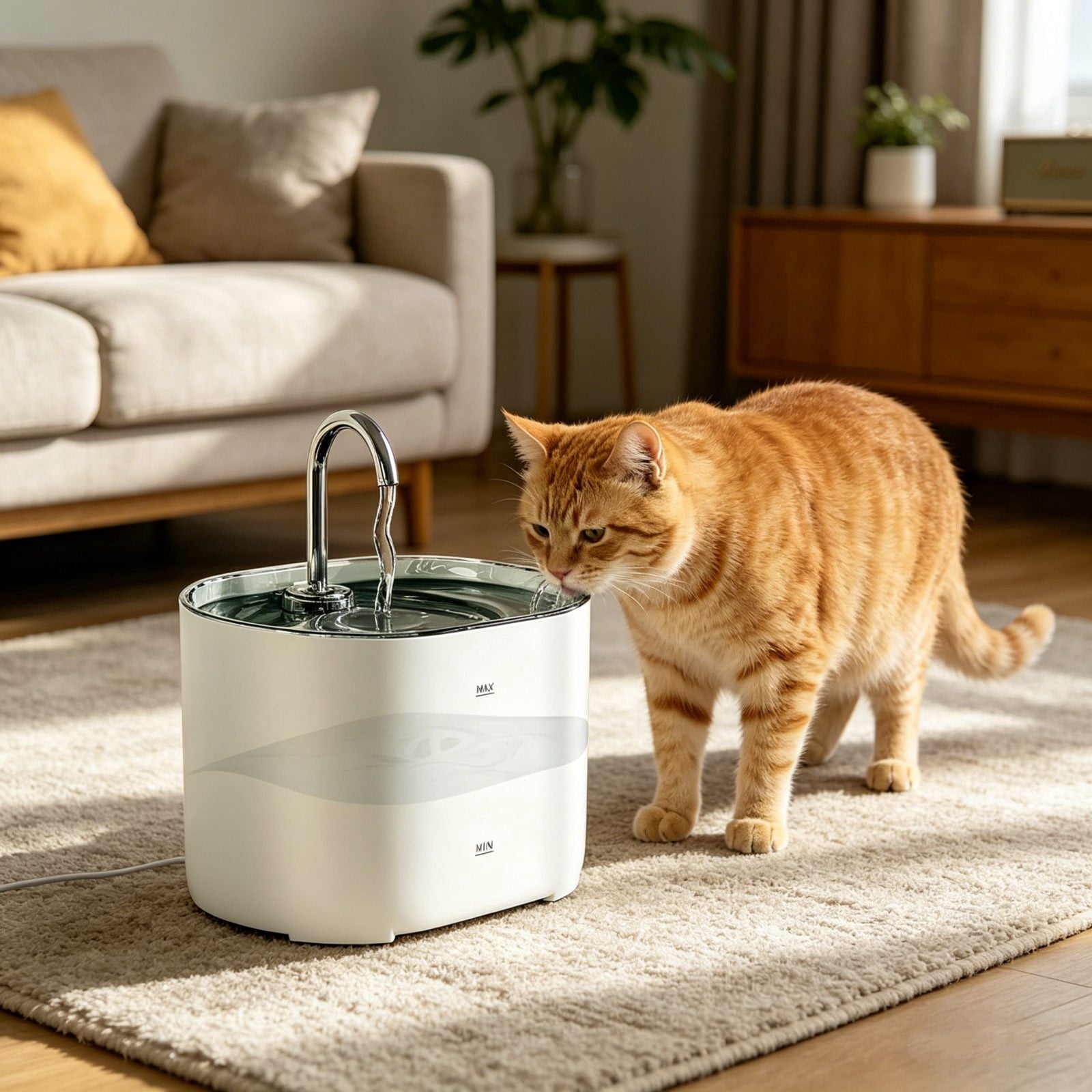 AURIGATE 2.2L Pet Water Fountain for Cats and Dogs, Automatic Dog Water Dispenser with Triple Filtration System, Flowing Water Bowl for Small Medium Dogs