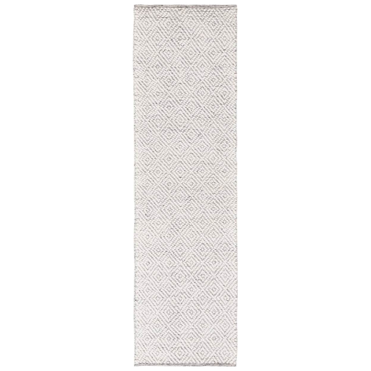 SAFAVIEH Natura Eanna Geometric Wool Area Rug, Ivory/Light Grey, 5' x 8'