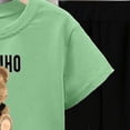 thumbnail image 4 of Amidoa Girls 2 Piece Outfits Summer Clothes Cotton Short Sleeve T-Shirt and Shorts Casual Kids Clothing Sets,Green Size 11, 4 of 5