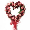 thumbnail image 1 of Pour Porte d'Entrée Réaliste Réaliste Intérieur Extérieur Couleur Vive pour Mariage Fleur Artificielle Couronne de la Saint-Valentin, 1 of 1