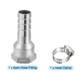 thumbnail image 3 of Uxcell 16mm Barb x 1/2PT Female Barb Hose Fitting Stainless Steel with Hose Clamp, 3 of 6