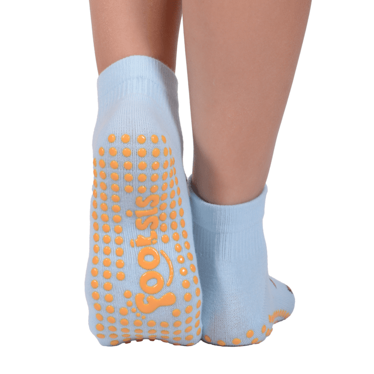 Footsis Non Slip Grip Socks for Yoga, Pilates, Barre, Home, Hospital ,Mommy  and Me classes Giraffe 