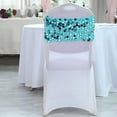 thumbnail image 4 of BalsaCircle 100 Turquoise 10" Big Payette Sequined Chair Sashes Catering, 4 of 8
