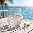 thumbnail image 5 of Sulaicai Novelty Marine Animal Stemless Wine Glass, Unique Hand-Painted Flat Marine Animal Pattern Bar Glassware, Coastal Home Decor Gift for Ocean Lovers, A13, 5 of 8