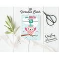 thumbnail image 3 of Darling Souvenir Green Birthday Invitation Card 28 Pcs Fill or Write In Blank Invites Printable Party Supplies 5 x 7 Inches, 3 of 5