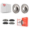 thumbnail image 1 of Transit Auto Front Disc Brake Rotors and Semi-Metallic Pads Kit for Car Honda Civic K8S-100618, 1 of 11