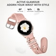 thumbnail image 5 of Comvin Flower Engraved Band for Samsung Galaxy Watch 7 Band/Watch 6 5 4 40mm 44mm/Watch 6 4 Classic Band 42mm 46mm 43mm 47mm/Galaxy Watch 5 Pro Band 45mm, with Decorative Charms Accessories Women, 5 of 7