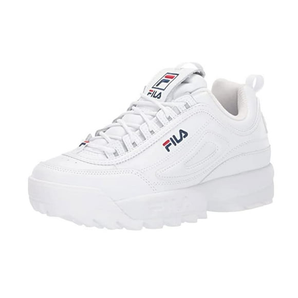 Fila Women's Disruption II Premium Sneakers White / White / White 11