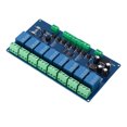 thumbnail image 1 of 8-Channel Relay Module with 8-Bit MCU & MAX485 Chip, DC7-24V Power Supply, RS485/TTL UART Interface, 100,000 Cycle Continuous Closure, Optocoupler Input Detection (3.3-30V), ABS Material, Diode, 1 of 6