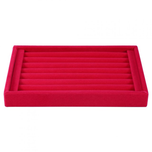 Qiilu Ring Display Organizer, Box Wooded Case, Showcase Fashion Ring Display Slot, 7 Slots Shop Display For Personal Use Jewelry Store Home Collection