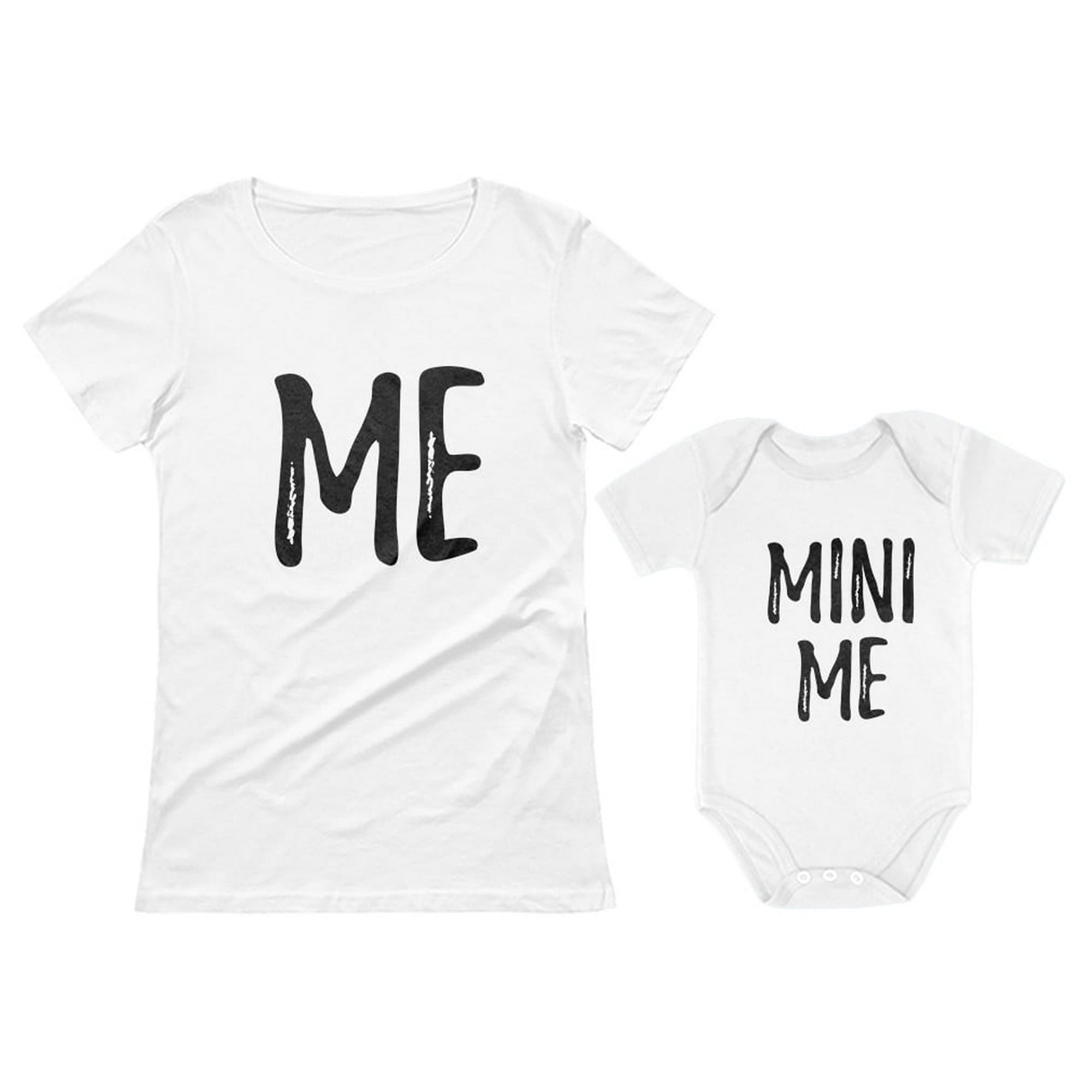 Mommy and Me Outfits Me and Mini Me Mother Daughter Matching Mothers Day Shirts Mom White XX-Large / Daughter White 24M (18-24M)