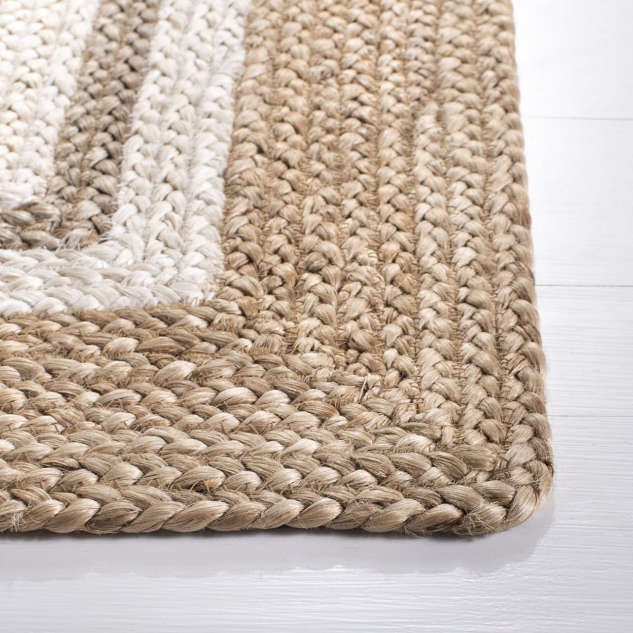 SAFAVIEH Natural Fiber Asia Geometric Area Rug, Natural/Ivory, 5' x 8'