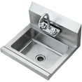 thumbnail image 4 of Easy-Install Wall Mount Hand Sink, Durable NSF 17x12.8" Stainless Steel Basin for Kitchen, Utility Room, Garage, 4 of 7
