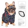 thumbnail image 3 of Fotbe Floral Sudadera con Estampado para Perros Pequeños – Suéter con Capucha para Mascotas, Tela Suave de Forro Polar con Bolsillo-XX-Large, 3 of 7