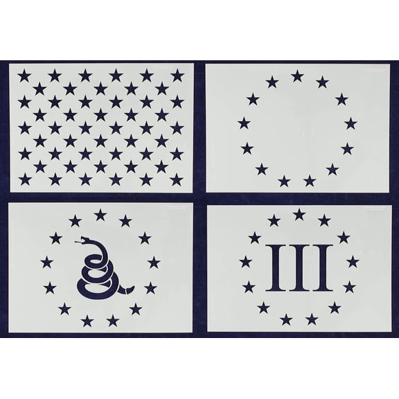 4 Piece 8" x 11.29" G-Spec Star Field Stencil Set 14 Mil -Painting /Crafts/ Templates