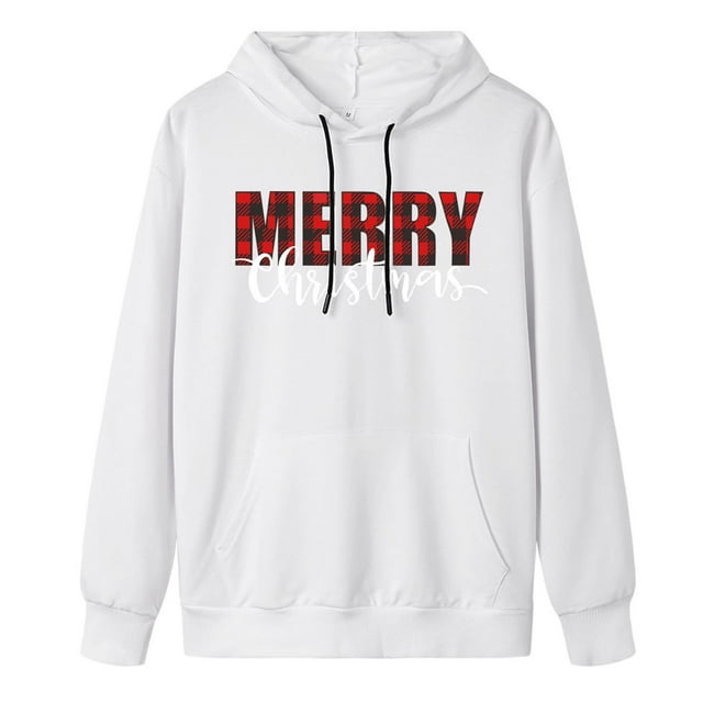 Christmas Shirts for Women Long Sleeve Women Christmas Printed Long Sleeve Hooded Sweatshirt Pullover Shirts Top Blouse Women Shirts Long Sleeve Christmas Long Sleeve Shirts