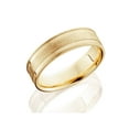 thumbnail image 2 of 6mm 14K Yellow Gold Brushed Double Inlay Wedding Band, 2 of 2