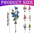 thumbnail image 3 of LED Solar Rose Lights Outdoor - Decorative Flower Stake Lights for Garden, Patio, Yard & Cemetery, IP65 Waterproof Artificial Rose Lamp, Solar-Powered Pathway Lighting, Warm Glow, Pink 1PC, 3 of 4