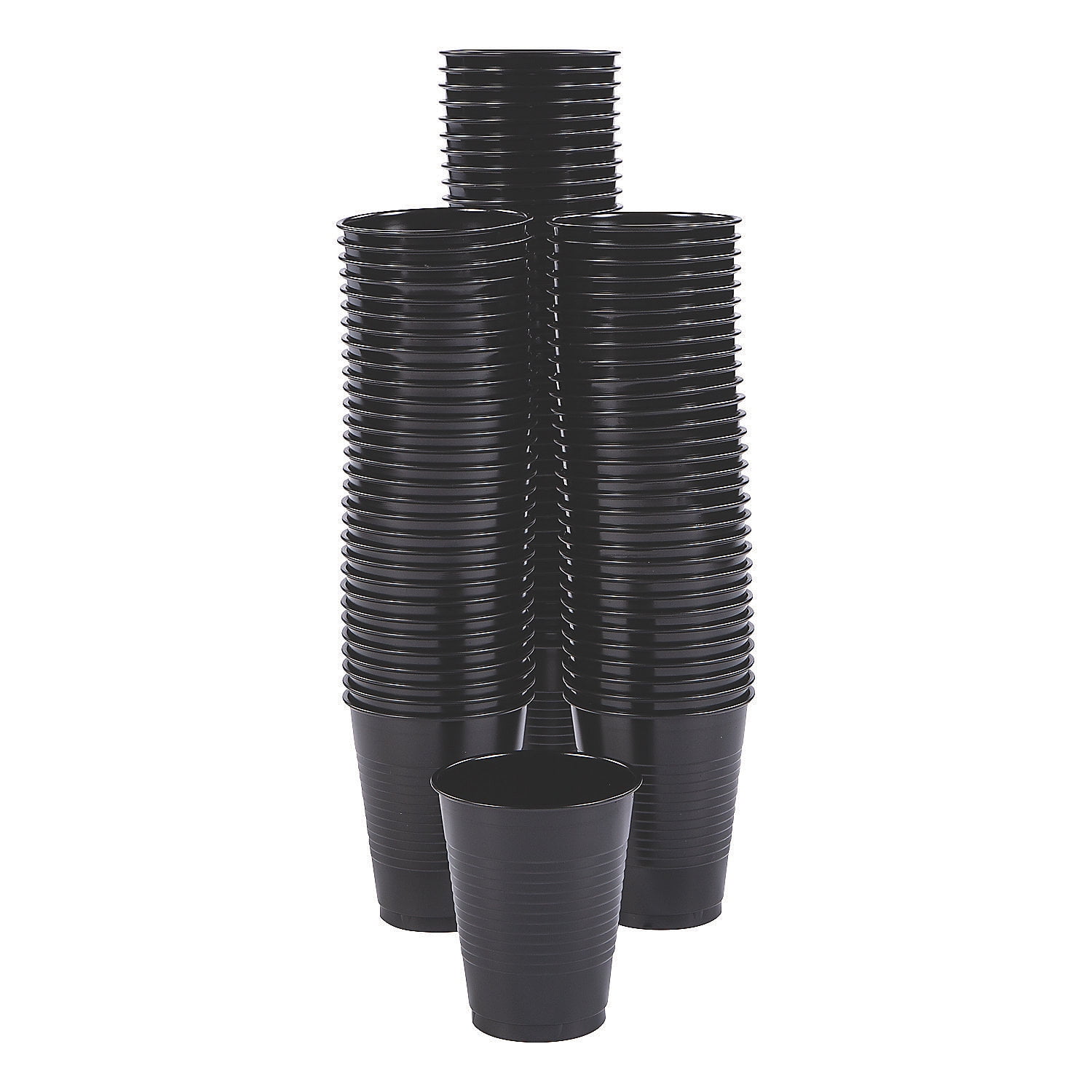 Bulk Black Plastic Cups, Party Supplies, Party, 100 Pieces