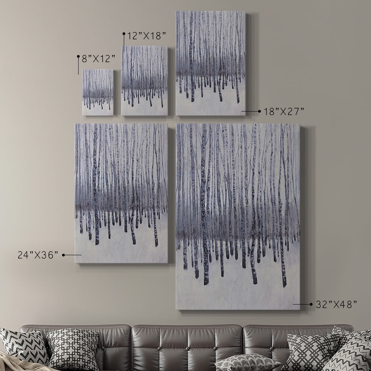 Bare Trees in Winter II Premium Gallery Wrapped Canvas - Ready to Hang