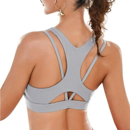 

SHerrylily Women Shock Absorber Zip Front Wireless Yoga Sports Bra
