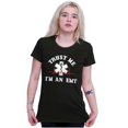 thumbnail image 3 of Trust Me An EMT Emergency Medical Tech Womens Slim Fit Graphic Tee Brisco Brands S, 3 of 5