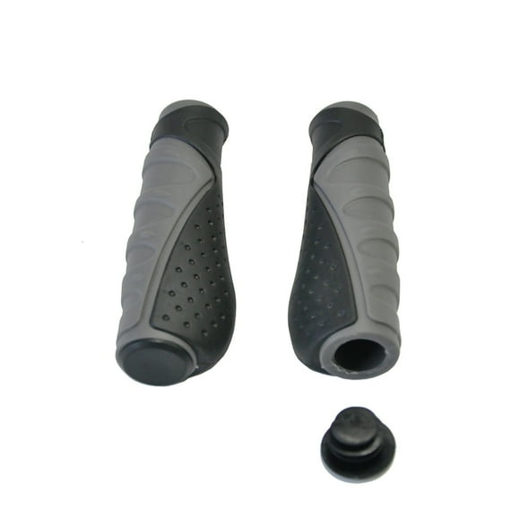 UPANBIKE Bike Handlebar Grips Rubber Ergonomic Anti-Slip Bicycle Grips, Black+Grey